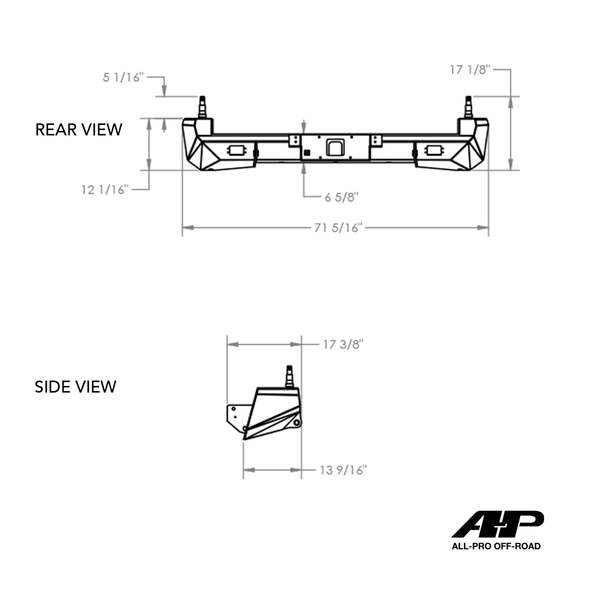 Tacoma High Clearance Dual Swing-Out Bumper 05-15 Toyota Tacoma Black Powdercoat All Pro Off Road