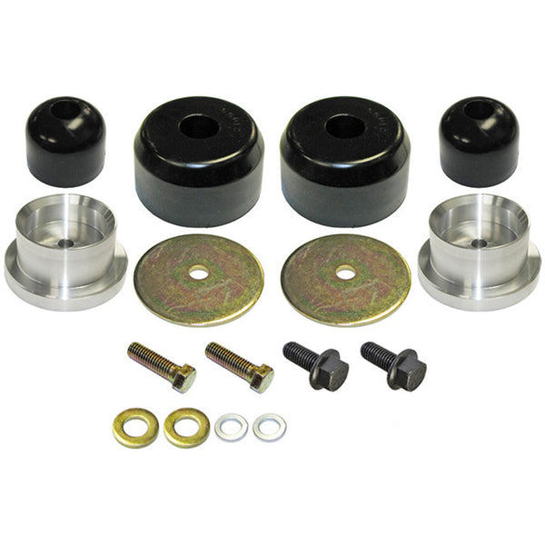 Bump Stop Kit 97-06 Wrangler TJ/LJ Rear Includes Polyurethane Bump Stops Aluminum Spacers Hardware RockJock 4x4