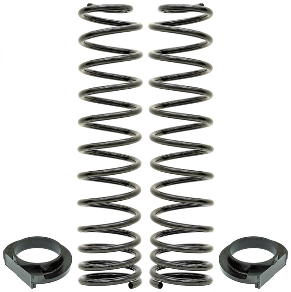 Front Coil Springs 18-Up Wrangler JL 4 Inch Lift Includes Urethane Isolators Pair RockJock 4x4