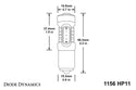 1156 LED Bulb HP11 LED Amber Pair Diode Dynamics