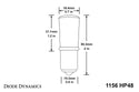 1156 LED Bulb HP48 LED Amber Pair Diode Dynamics