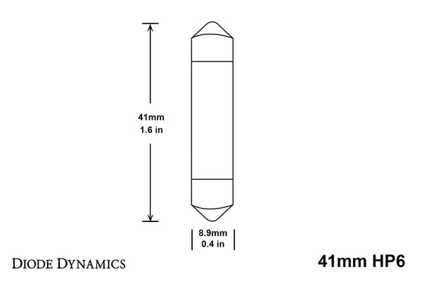 41mm HP6 LED Bulb Warm White Single Diode Dynamics