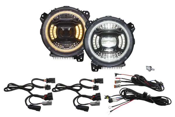 Elite Max LED Headlamps for 2018-Present Jeep JL Wrangler and 2020-Present Jeep Gladiator Diode Dynamics