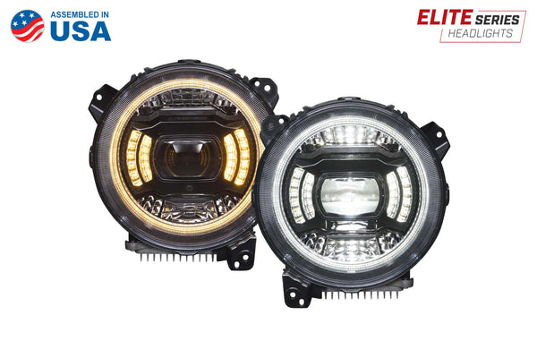 Elite Max LED Headlamps for 2018-Present Jeep JL Wrangler and 2020-Present Jeep Gladiator Diode Dynamics