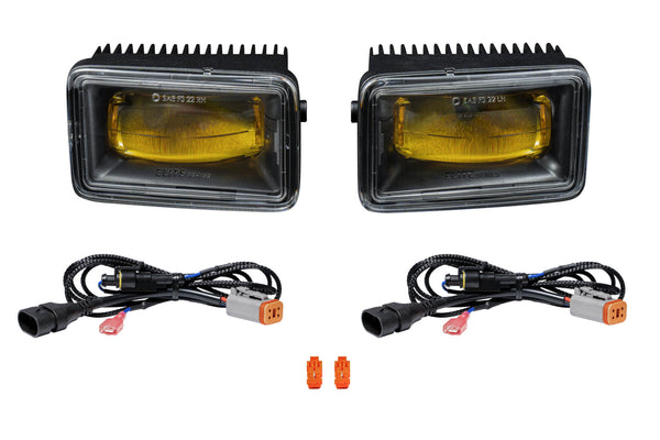 Elite Series Fog Lamps for 2017-2022 Ford Super Duty Pair, Yellow (3000K) Diode Dynamics