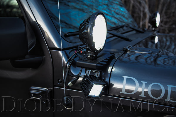 Cowl Mount LED Bracket Kit for 2018-2021 Jeep JL Wrangler/Gladiator