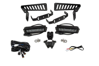 SS6 Cowl LED Bracket Kit for 2018-2021 Jeep JL Wrangler/Gladiator, White Driving