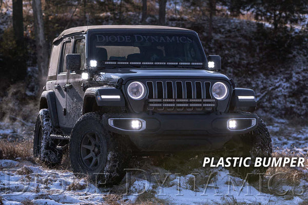 SS3 LED Fog Light Kit for 2018-2021 Jeep JL Wrangler, White SAE Fog Pro