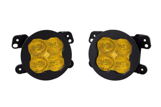 SS3 LED Fog Light Kit for 2018-2021 Jeep JL Wrangler, Yellow SAE Fog Pro