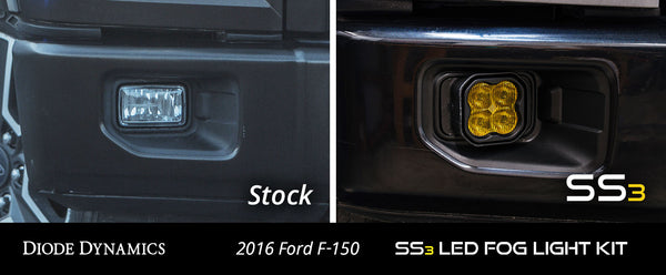 SS3 LED Fog Light Kit for 2015-2020 Ford F150 White SAE/DOT Driving Sport Diode Dynamics