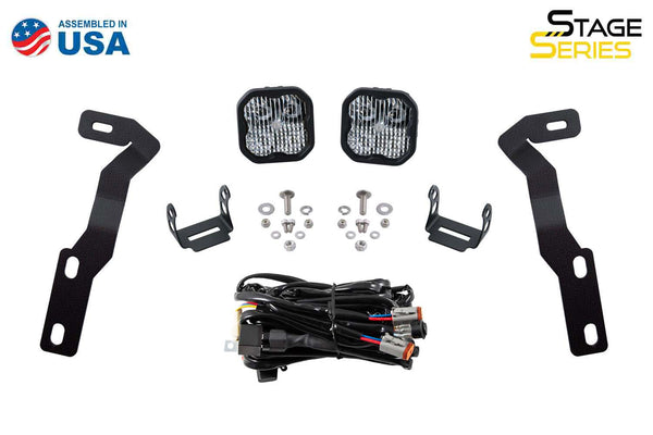 SS3 LED Ditch Light Kit for 2016-2021 Toyota Tacoma, Sport White Combo Diode Dynamics