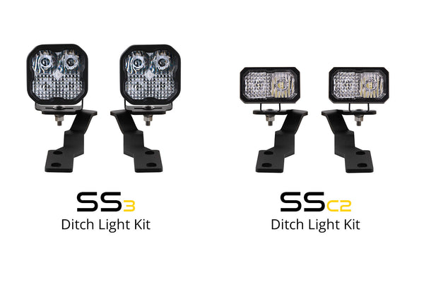 SS3 LED Ditch Light Kit for 2016-2021 Toyota Tacoma, Sport White Combo Diode Dynamics