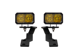 Stage Series 2in LED Ditch Light Kit for 2016-2021 Toyota Tacoma, Sport Yellow Combo