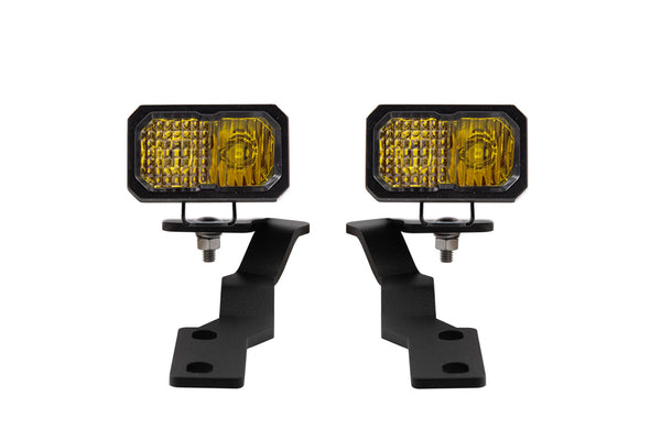 Stage Series 2in LED Ditch Light Kit for 2016-2021 Toyota Tacoma, Pro Yellow Combo