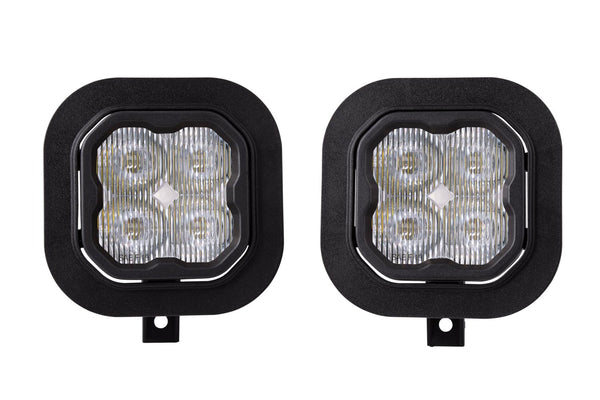 SS3 LED Fog Light Kit for 11-16 Ford Super Duty F-250/F-350 White SAE Fog Sport Diode Dynamics