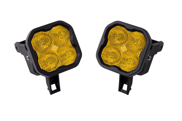 SS3 LED Fog Light Kit for 99-10 Ford Super Duty F-250/F-350 Yellow SAE Fog Sport Diode Dynamics