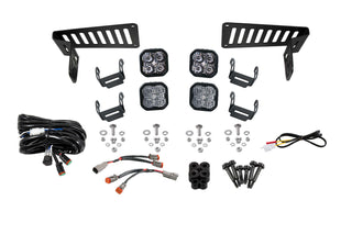 SS3 Cowl LED Bracket Kit for 2018-2021 Jeep JL Wrangler/Gladiator, White Sport