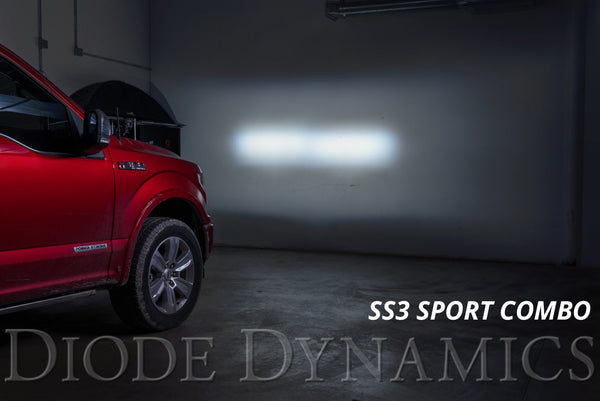 SS3 LED Ditch Light Kit for 2015-2020 Ford F-150/Raptor, Sport White Combo Diode Dynamics