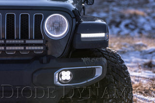 SS3 LED Fog Light Kit for 2018-2021 Jeep JL Wrangler, White SAE/DOT Driving Sport