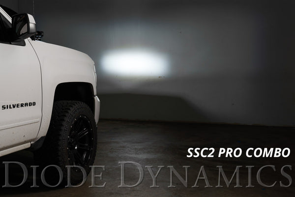 SS3 LED Ditch Light Kit for 2014-2019 Silverado/Sierra, Sport White Combo Diode Dynamics