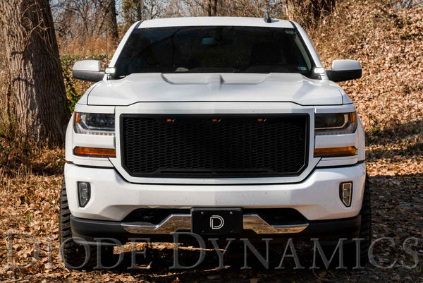 SS3 LED Ditch Light Kit for 2014-2019 Silverado/Sierra, Sport White Combo Diode Dynamics