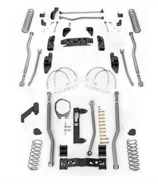 4.5 Inch JK Lift Kit Extreme Duty Long Arm System 4 Link Front 3 Link Rear No Shocks 07-18 Jeep Wrangler JKU 4Dr Rubicon Express