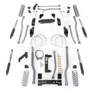 4.5 Inch JK Lift Kit Extreme Duty Long Arm System 4 Link Front 3 Link Rear W/Shocks 07-18 Jeep Wrangler JKU 4Dr Rubicon Express