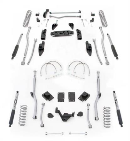 4.5 Inch JK Lift Kit Extreme Duty Long Arm System 4 Link Front 4 Link Rear W/Shocks 07-18 Jeep Wrangler JK 2Dr Rubicon Express