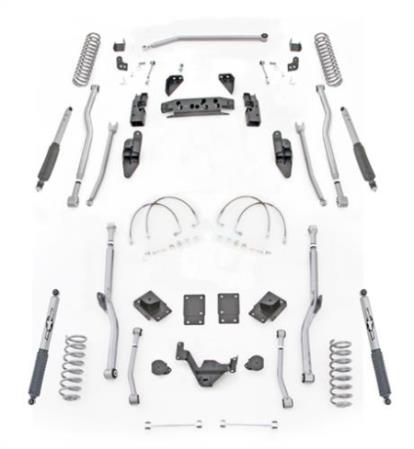 3.5 Inch JK Lift Kit Extreme Duty Long Arm System 4 Link Front Radius Rear W/Shocks 07-18 Jeep Wrangler JKU 4 Dr Rubicon Express