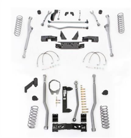 4.5 Inch JK Unlimited Lift Kit Extreme Duty Long Arm System 3 Link No Shocks 07-18 Jeep Wrangler JKU 4 Dr Rubicon Express