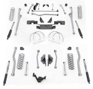 4.5 Inch JK Lift Kit Extreme Duty Long Arm System Radius Front 4 Link Rear W/Shocks 07-18 Jeep Wrangler JK 2Dr Rubicon Express