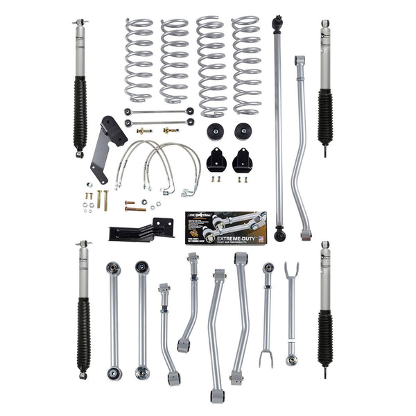 4.5 Inch Short Arm Lift Kit W/Mono Tube Shocks Super-Flex 07-18 Jeep Wrangler JK Unlmited Rubicon Express