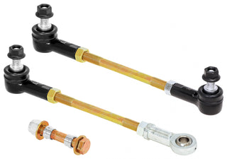 Adjustable Sway Bar End Link Kit for JL/JT Front (8 1/2 Inch Long Rods w/ Sealed Rod Ends and Jam Nuts pair) RockJock 4X4