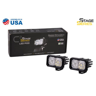 Diode Dynamics - SSC2 SAE/DOT White Sport Standard LED Pod (Pair)