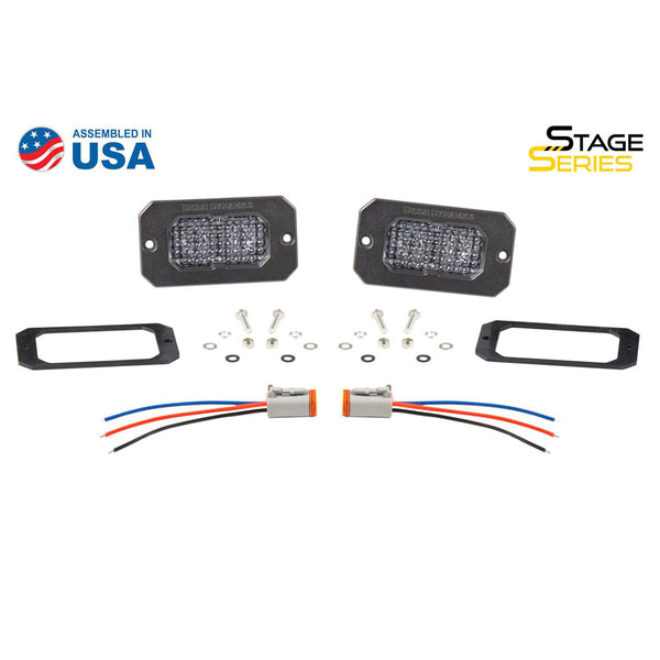 Diode Dynamics - SSC2 SAE/DOT White Pro Flush Mount LED Pod (Pair)