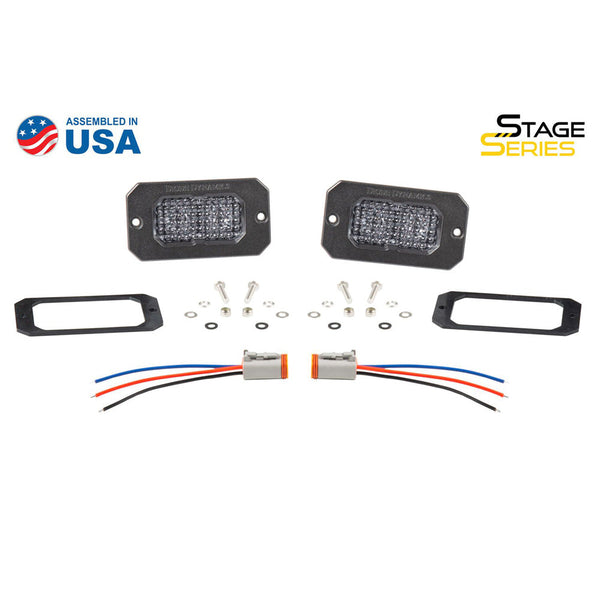 Diode Dynamics - SSC2 SAE/DOT White Sport Flush Mount LED Pod (Pair)