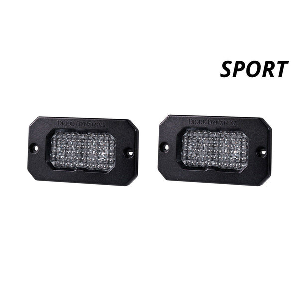 Diode Dynamics - SSC2 SAE/DOT White Sport Flush Mount LED Pod (Pair)