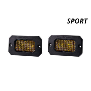 Diode Dynamics SSC2 SAE/DOT Yellow Sport Flush Mount  (Pair)