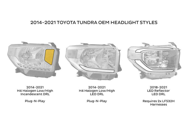 Morimoto XB LED Headlights Amber DRL 2014-2020 Toyota Tundra