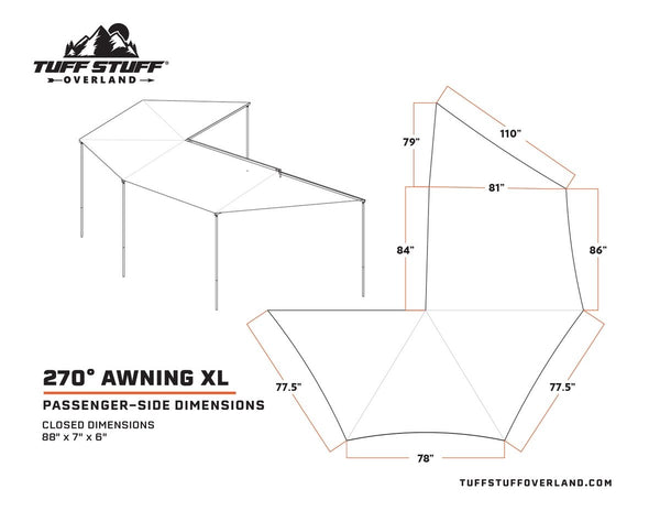 Tuff Stuff 270º Degree XL Awning